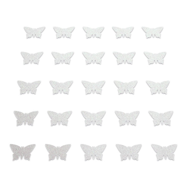 Butterfly - White Glitter