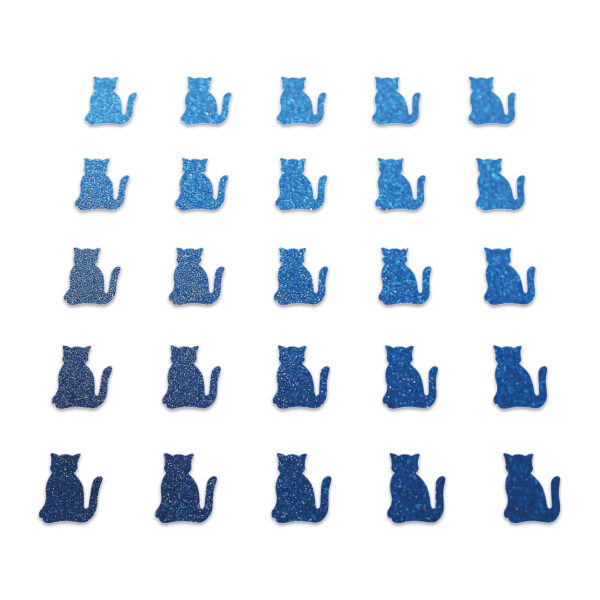 Cat - Blue Glitter