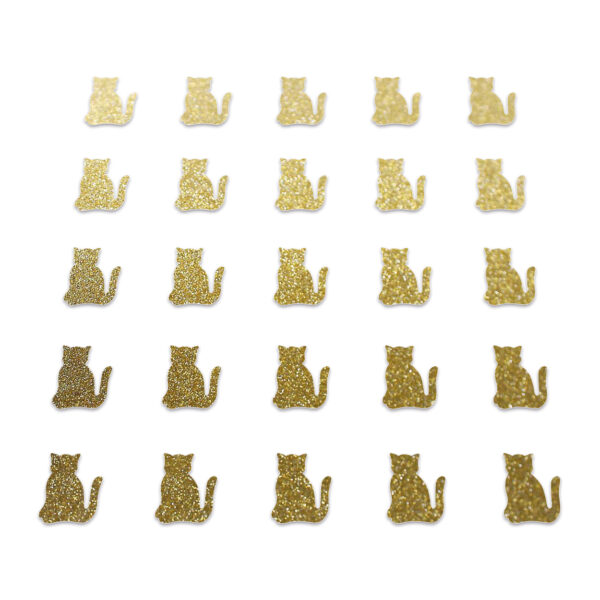 Cat - Gold Glitter