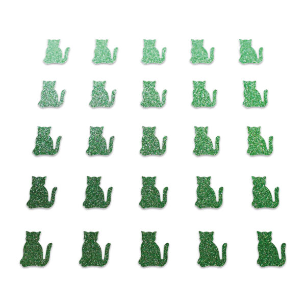 Cat - Green Glitter