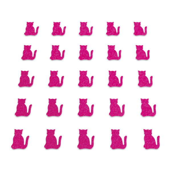 Cat - Neon Pink Glitter