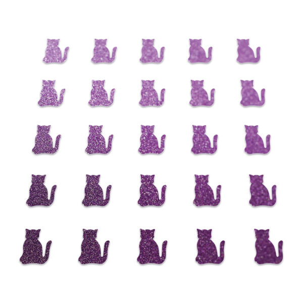 Cat - Purple Glitter