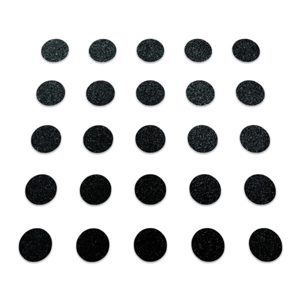 Circle - Black Glitter