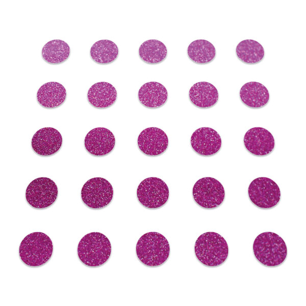 Circle - Bright Pink Glitter