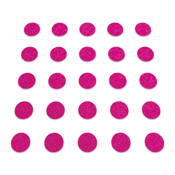Circle - Neon Pink Glitter