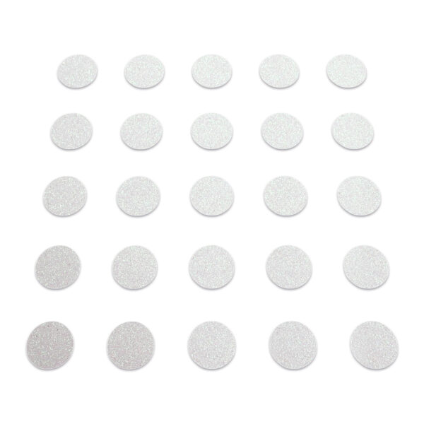 Circle - White Glitter