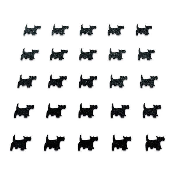 Dog - Black Glitter