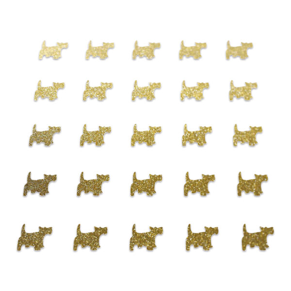 Dog - Gold Glitter