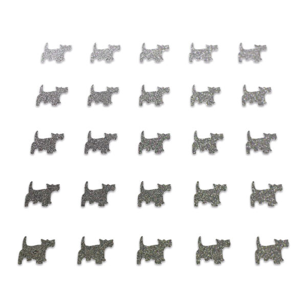Dog - Grey Glitter