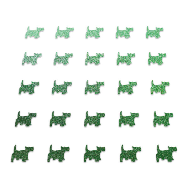 Dog - Green Glitter