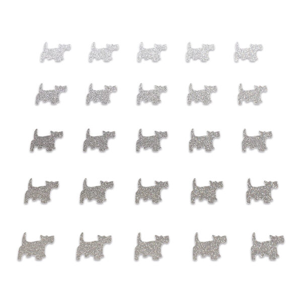Dog - Silver Glitter