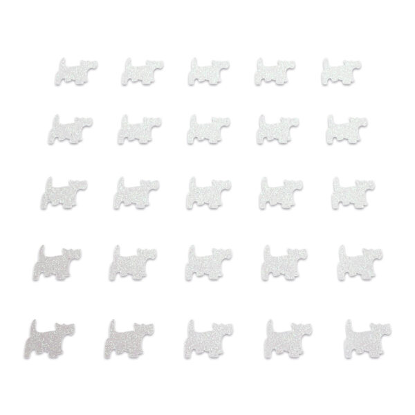 Dog - White Glitter