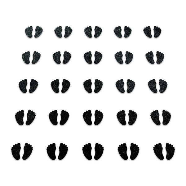 Feet - Black Glitter