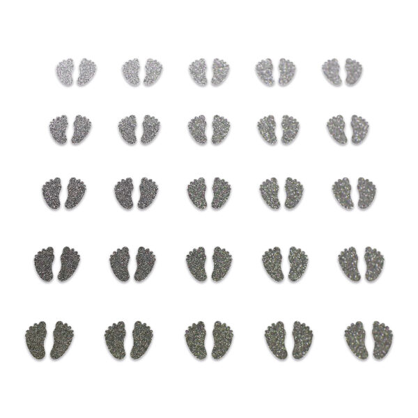 Feet - Grey Glitter