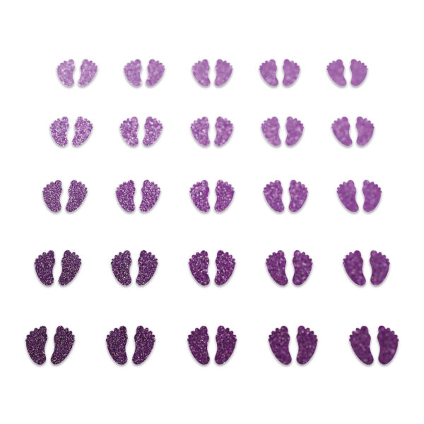 Feet - Purple Glitter