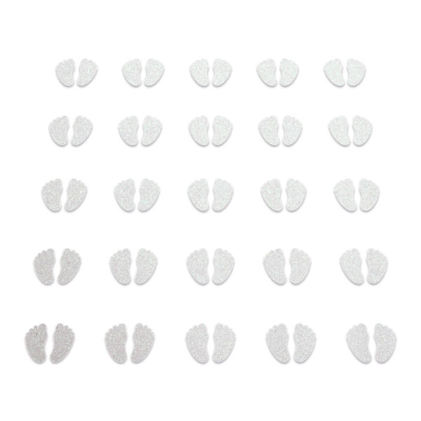 Feet - White Glitter