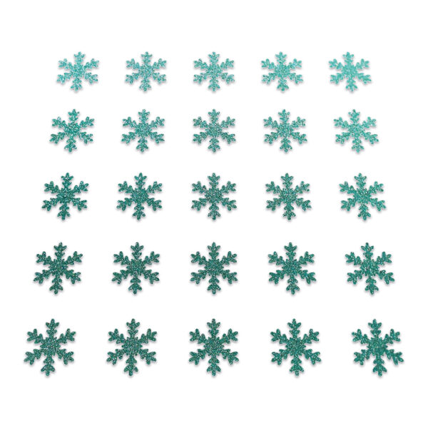 Snowflake - Dark Duck Egg Glitter