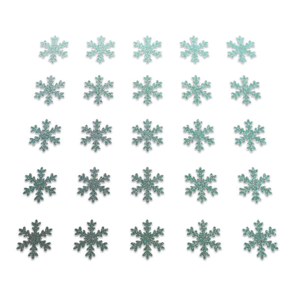 Snowflake - Duck Egg Glitter