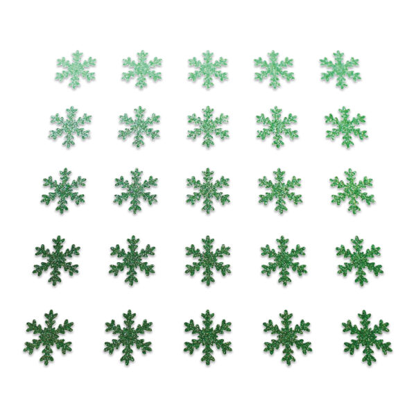 Snowflake - Green Glitter