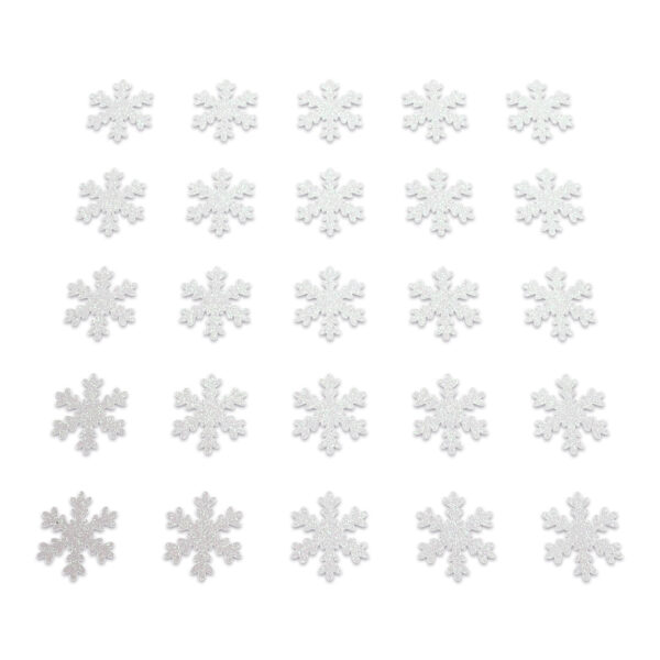 Snowflake - White Glitter