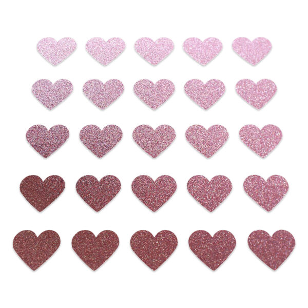 Heart - Baby Pink Glitter