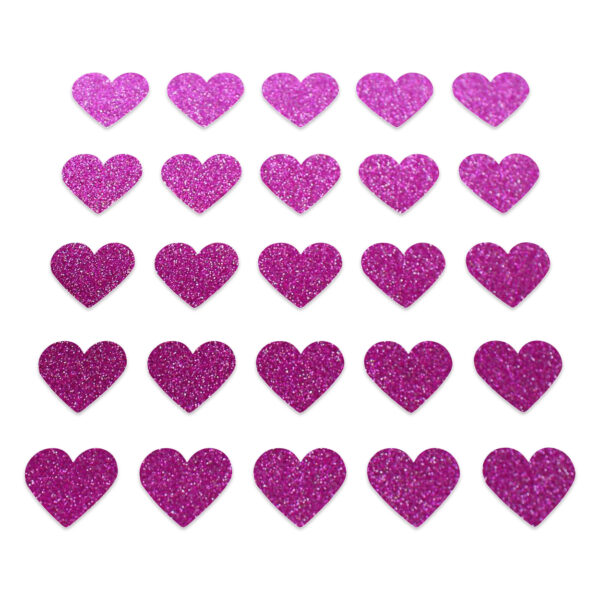 Heart - Bright Pink Glitter