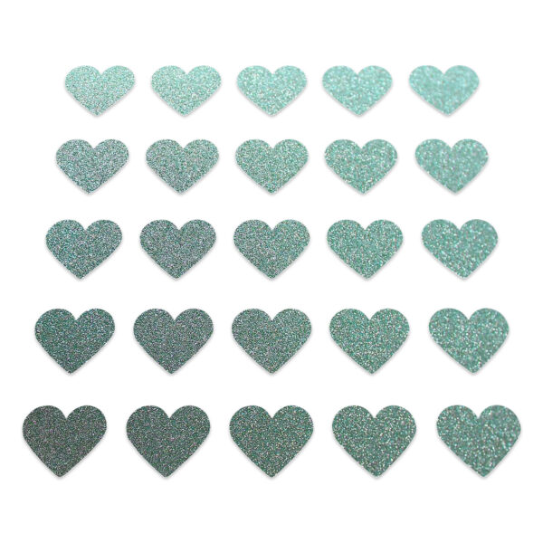 Heart - Duck Egg Glitter