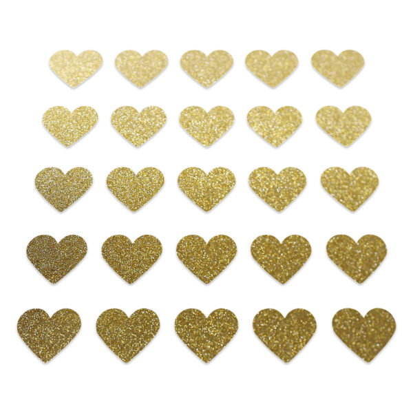 Heart - Gold Glitter