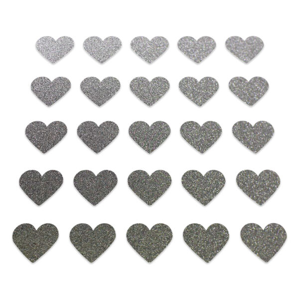 Heart - Grey Glitter