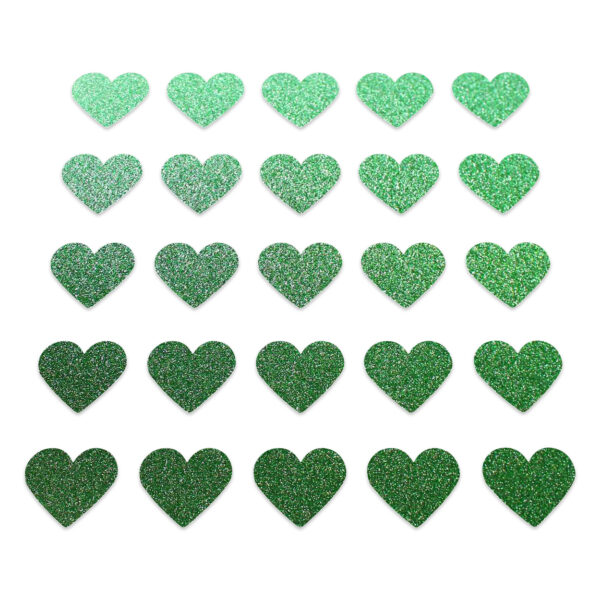 Heart - Green Glitter