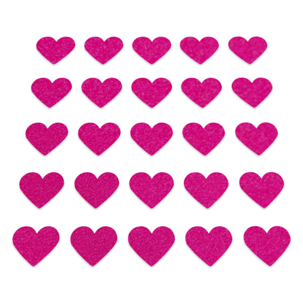 Heart - Neon Pink Glitter