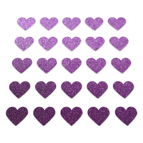 Heart - Purple Glitter