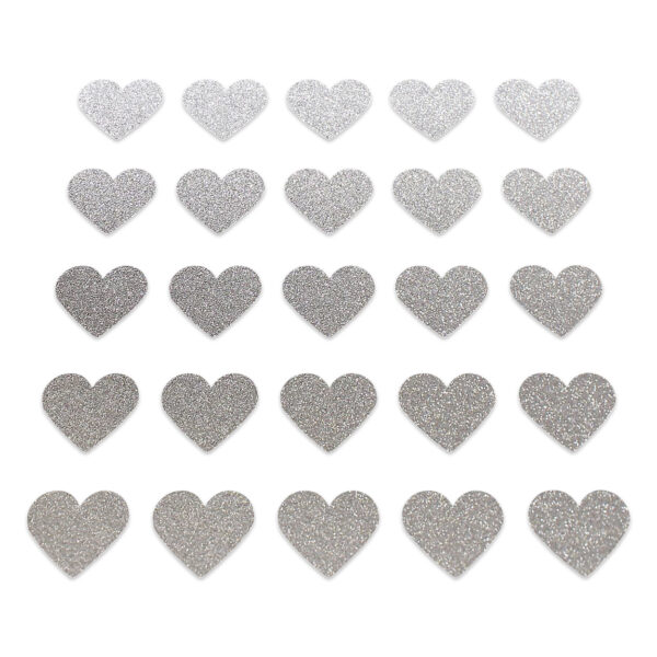 Heart - Silver Glitter