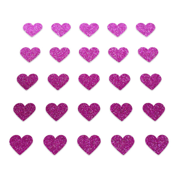 Heart - Bright Pink Glitter