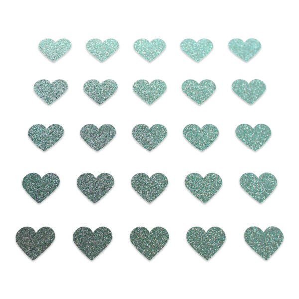 Heart - Duck Egg Glitter