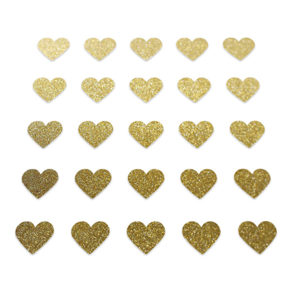 Heart - Gold Glitter