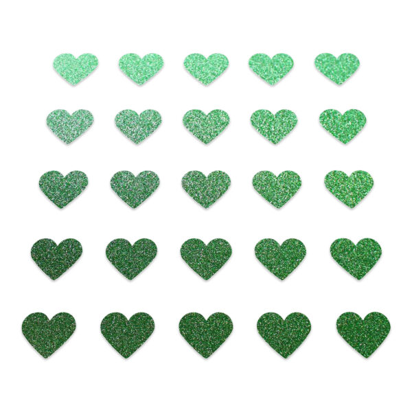 Heart - Green Glitter
