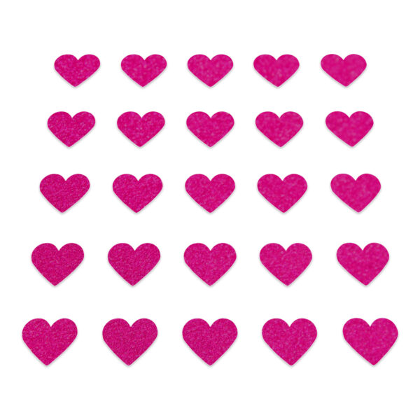 Heart - Neon Pink Glitter