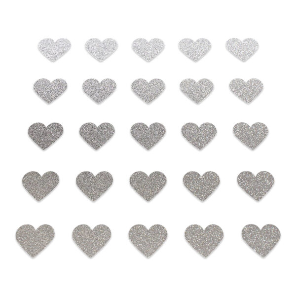 Heart - Silver Glitter