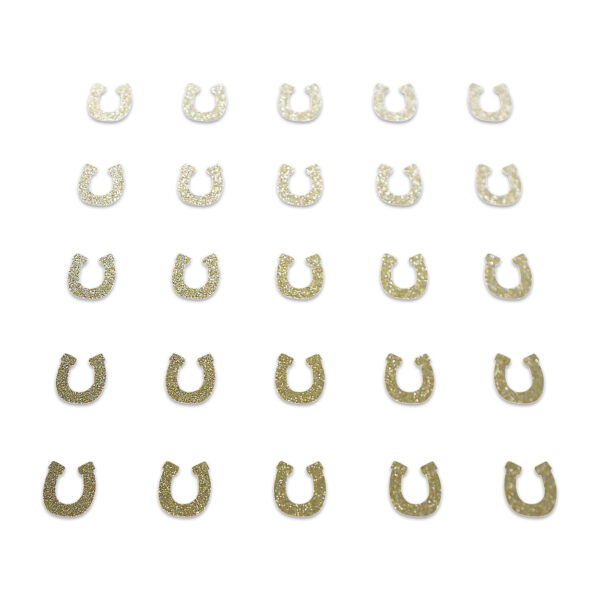 Horse Shoe - Champagne Glitter