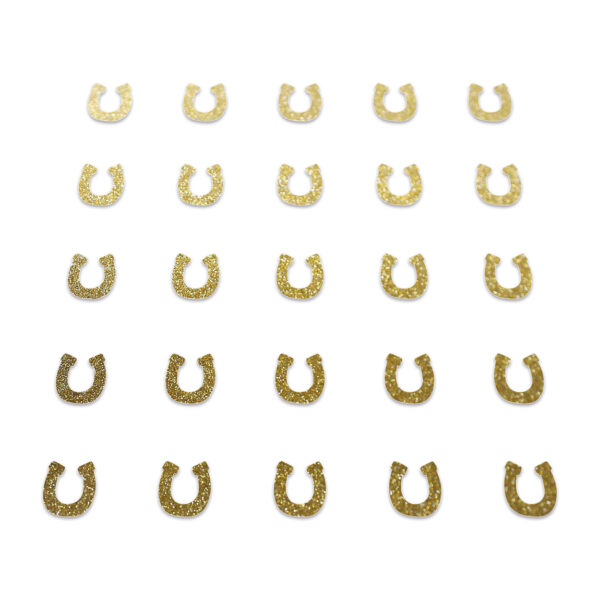 Horse Shoe - Gold Glitter
