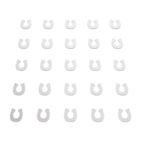 Horse Shoe - White Glitter