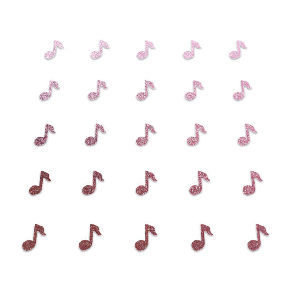 Music Note - Baby Pink Glitter