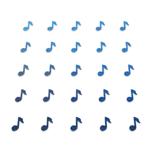 Music Note - Blue Glitter