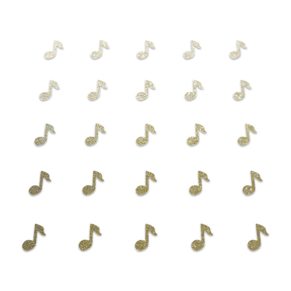 Music Note - Champagne Glitter