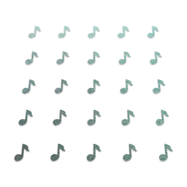 Music Note - Duck Egg Glitter
