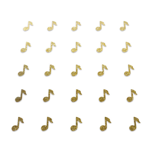Music Note - Gold Glitter