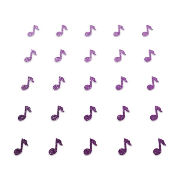 Music Note - Purple Glitter