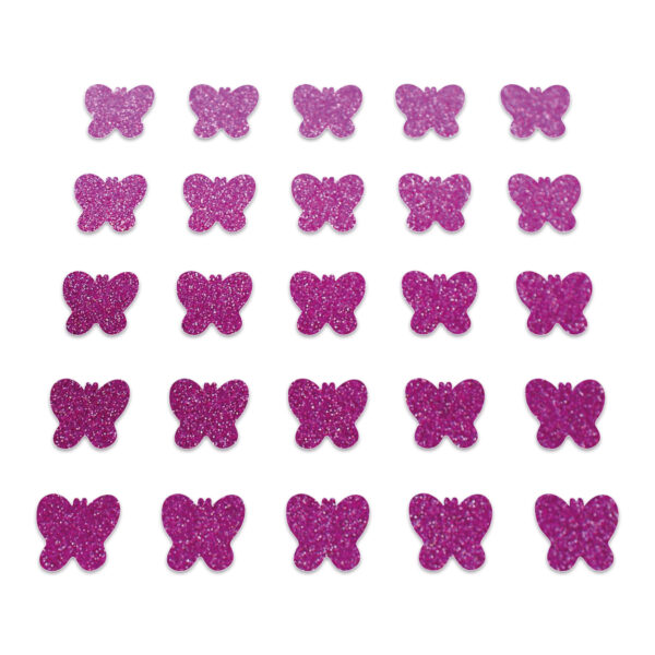 Butterfly - Bright Pink Glitter
