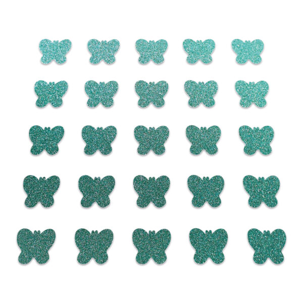 Butterfly - Dark Duck Egg Glitter